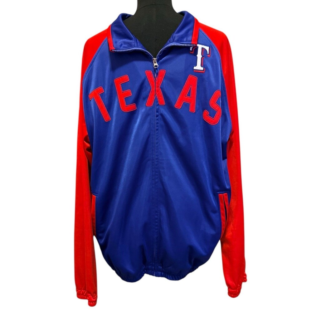 Texas Rangers Baseball Full Zip Up Jacket Size Large